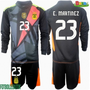 Argentina Emiliano Martinez #23 Målvakt Hemmaställ Barn Copa America 2024 Långärmad (+ Korta byxor)